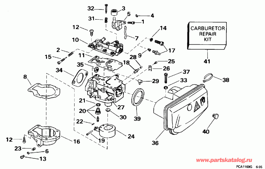   Evinrude SE15RPG 1996  - rburetor / rburetor