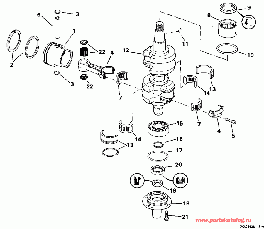 ��������� �������� ����� ������� SE40RPLH 1996  - ankshaft & Piston / ank��� & �������