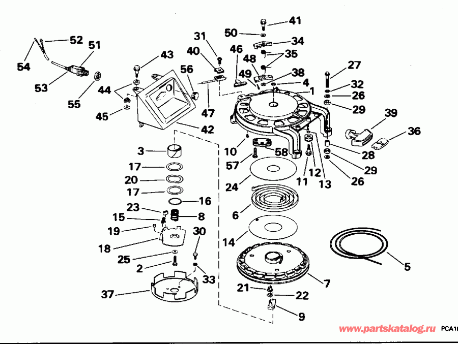 �������� ��������� ����� EVINRUDE SE40RPLH 1996  - wind ������� / wind Starter
