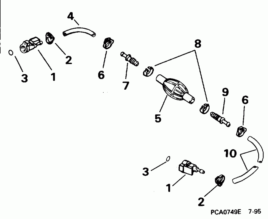 �������� ����� Evinrude SE40RSLZ 1996  - el Hose Primer Bulb 5/16 In. I.d. - el ����� ��������� ����� 5 / 16 ���� I.d.