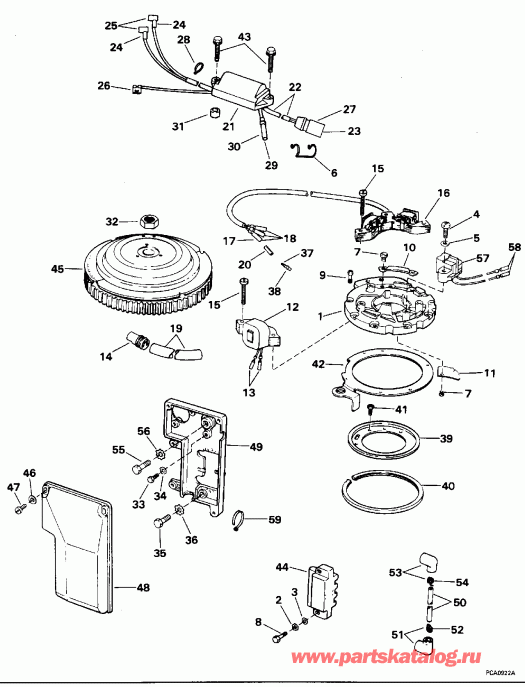 �������� ����� EVINRUDE SE50TLEDS 1996  - 40 ���� Start / 40 Rope Start