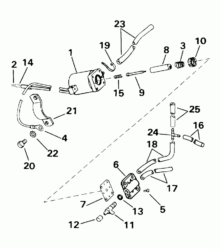 �������� ��������� ����� EVINRUDE SE65WMYM 1996  - ectric Primer System / ectric Primer System
