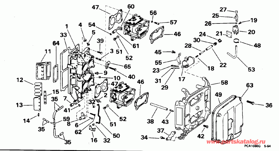 ��������� ��������� Evinrude XE112TSXEDR 1996  - take ��������� / take Manifold