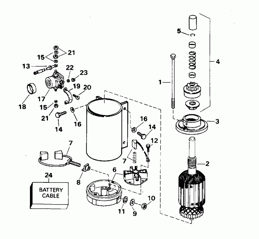�������� ����� Evinrude XE88TSLEDR 1996  - ectric ������� & Solenoid