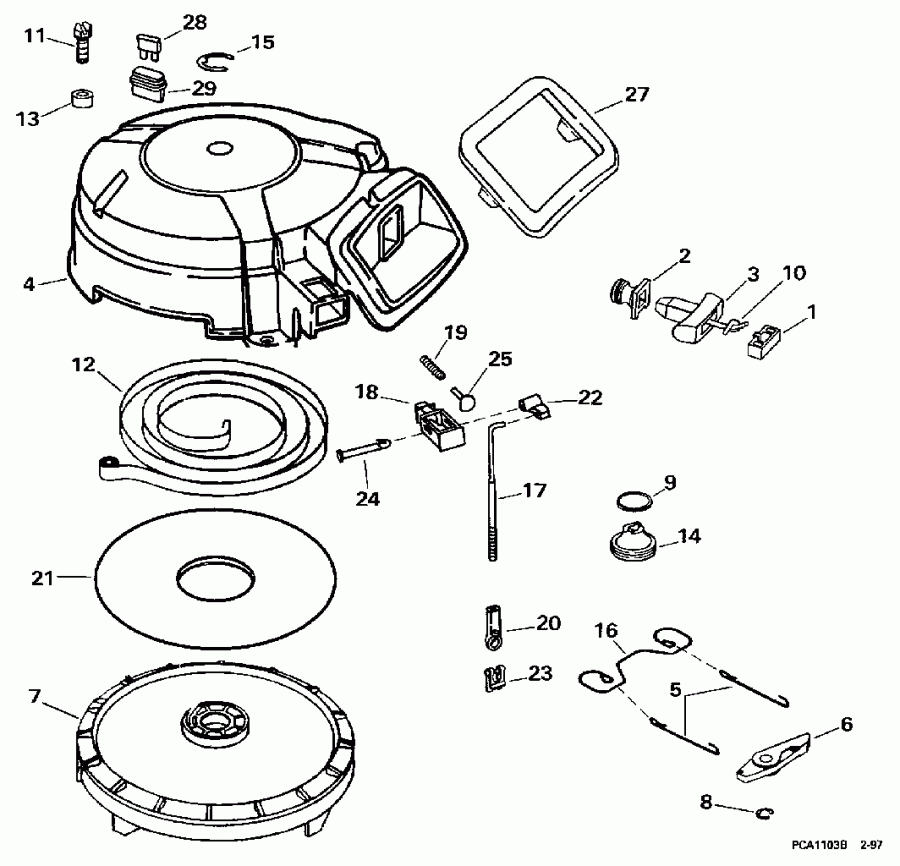 �������� ��������� ����� Evinrude BE10FPXEUR 1997  - wind Starter / wind �������