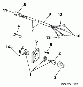 Ignition ������������� & ������ - 9.9 (Ignition Switch & Cable - 9.9)