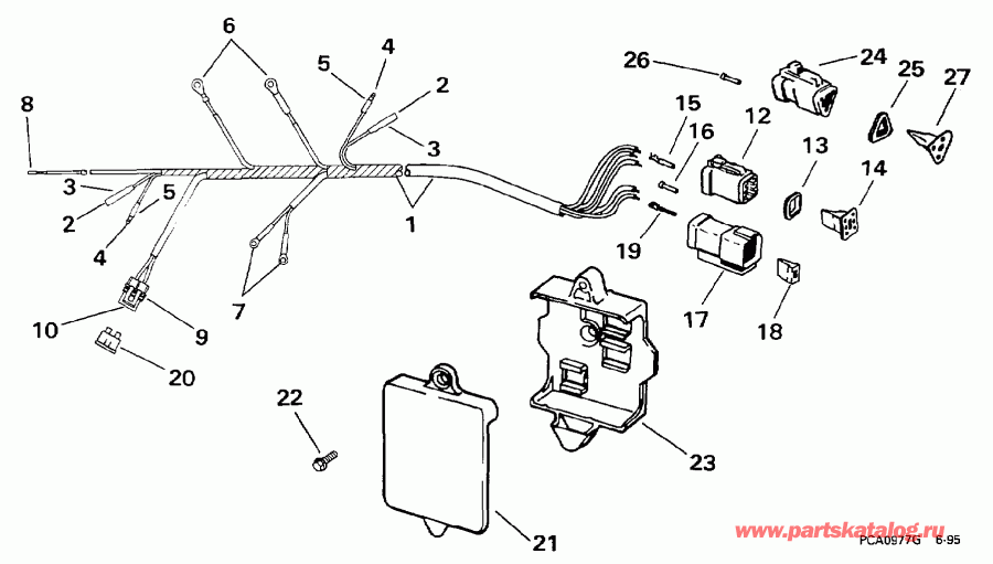 ����� Evinrude BE15RELEUC 1997  - tor Cable