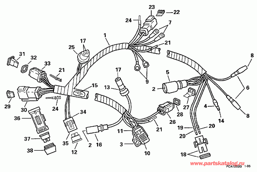 ��������� ��������� EVINRUDE BE175EXEUC 1997  - tor ���� �������� / tor Harness