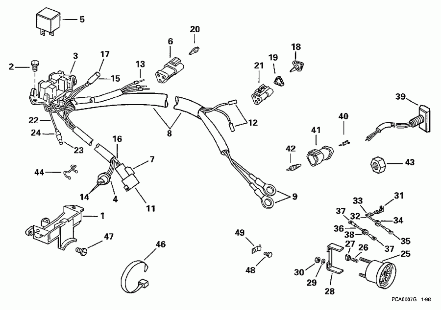  EVINRUDE BE175GLEUE 1997  - wer Trim/tilt Electrical / wer Trim / tilt ���������