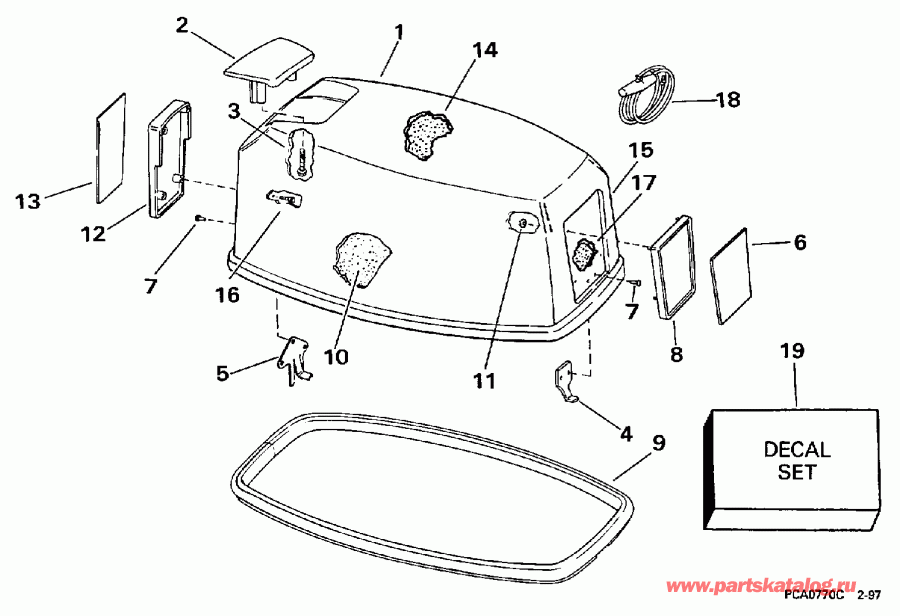 �������� ��������� ����� Evinrude BE20SEEUM 1997  - Johnson - Johnson