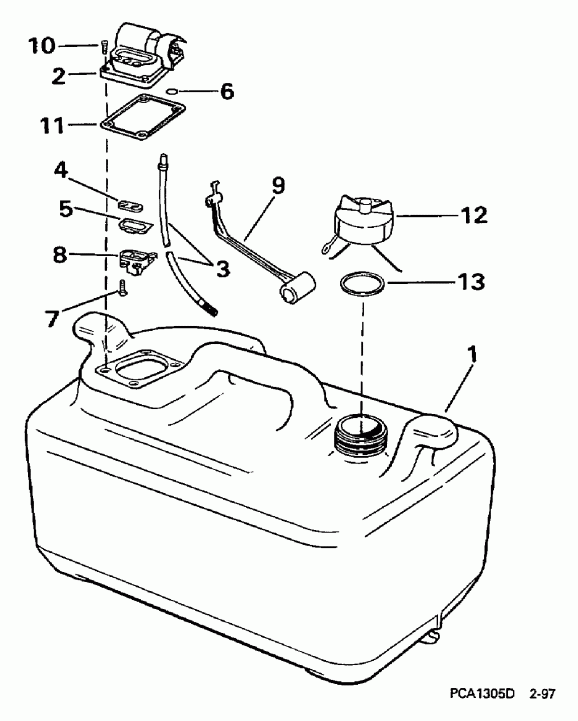 ��������� EVINRUDE BE20SEEUM 1997  - 6 Gallon - 6 ������