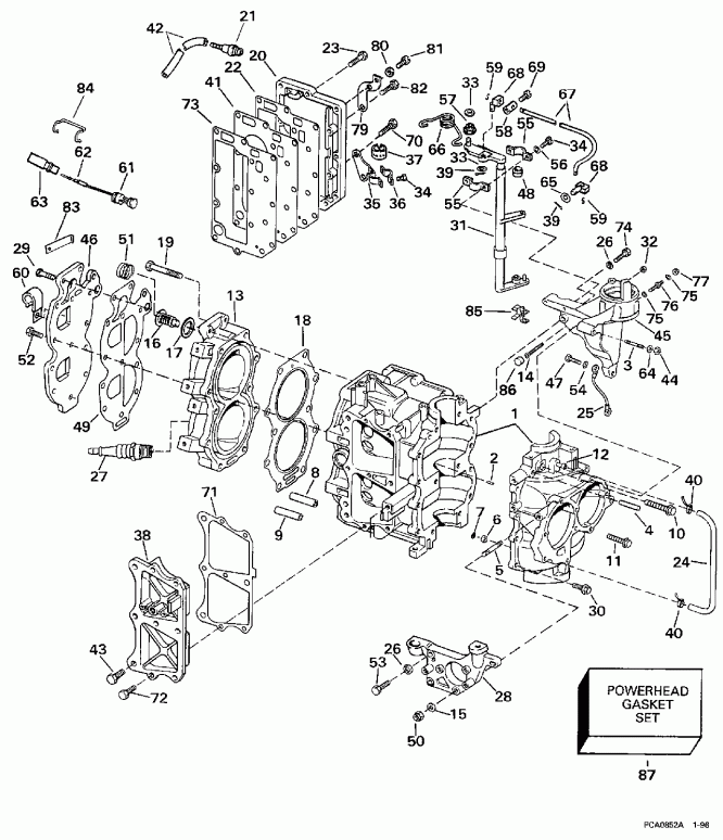 ��������� ������� BE20SELEUM 1997  - linder & Crankcase / linder & ������ ���������