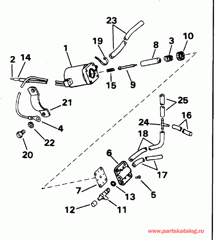 �������� ��������� ����� EVINRUDE BE20SREUM 1997  - linder & ������ ���������