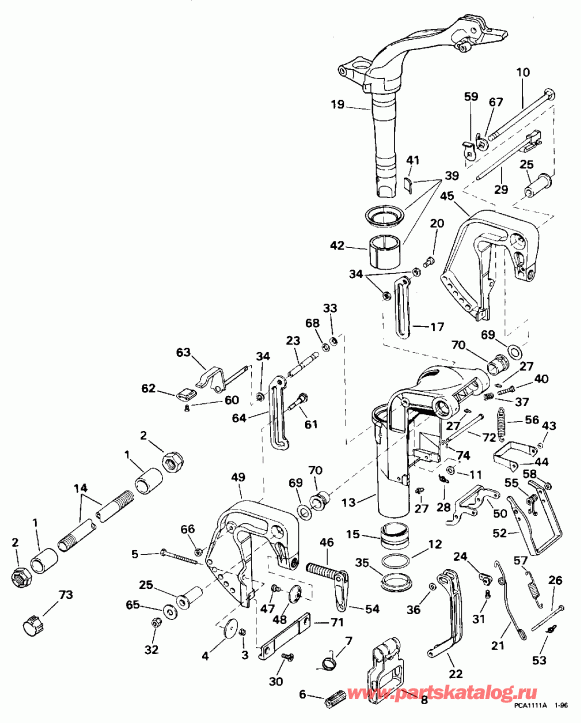 ��������� �������� ����� Evinrude BE20SRLEUM 1997  - t Drive Unit