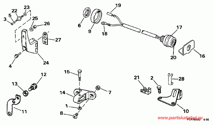  Evinrude BE20SRLEUM 1997  - mote Control Adapter Kit