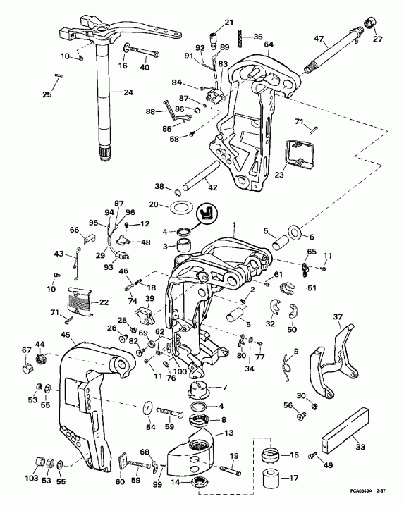 ��������� EVINRUDE BE225SLEUD 1997  - dsection
