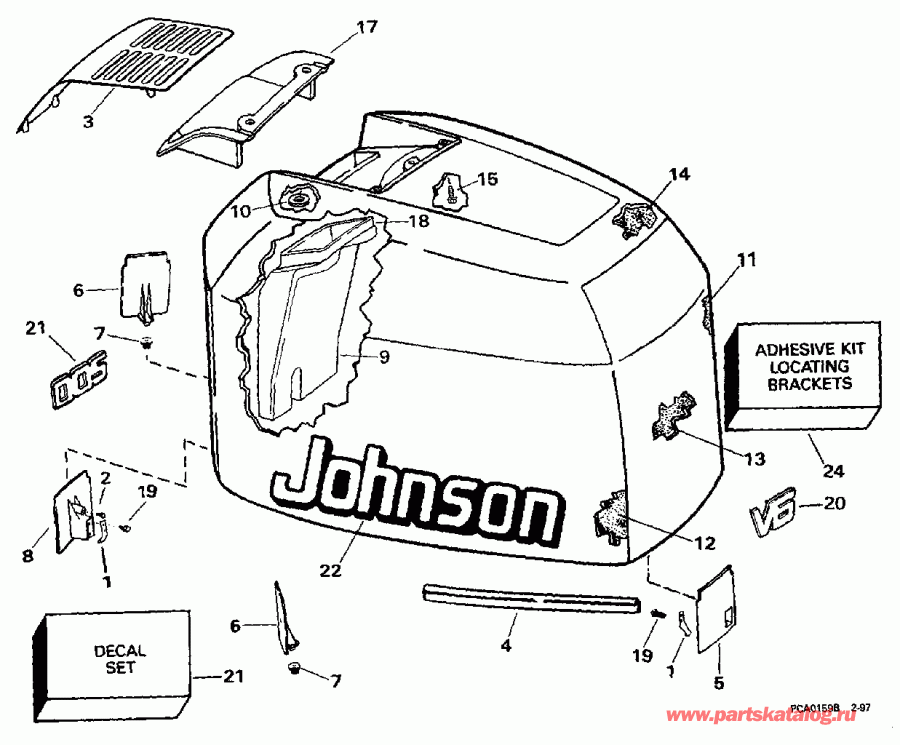 ����� ������� BE225TXEUD 1997  - Johnson - 200sl, 200stl, 225stl / Johnson - 200sl, 200stl, 225stl