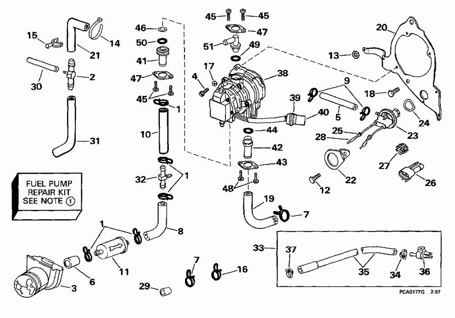  EVINRUDE BE225TXEUD 1997  - el ����� - el Pump