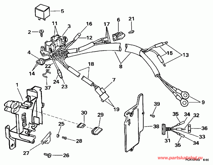 ����� Evinrude BE250CXEUM 1997  - wer Trim/tilt Electrical / wer Trim / tilt ���������