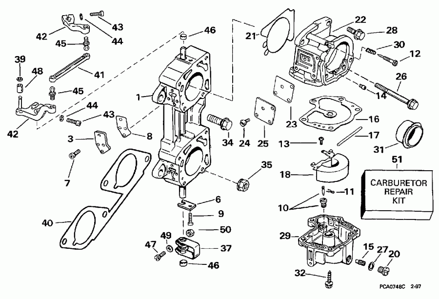 �������� ����� ������� BE250TXEUM 1997  - rburetor / rburetor