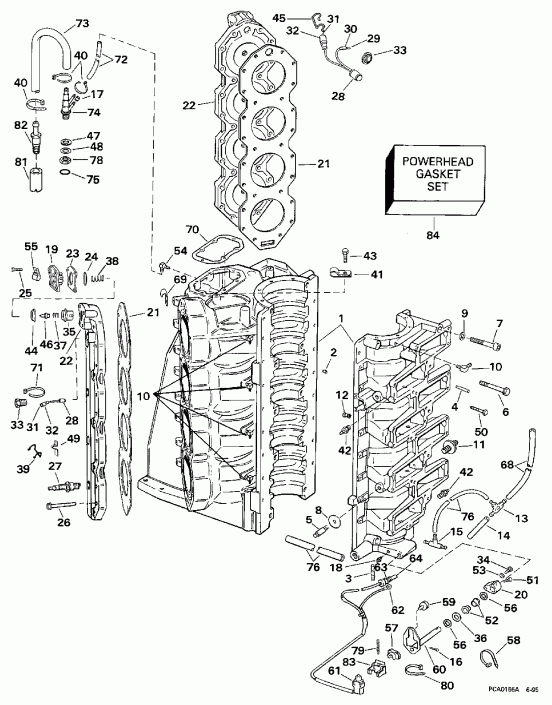 ��������� ������� BE250TXEUM 1997  - linder & Crankcase - linder & ������ ���������