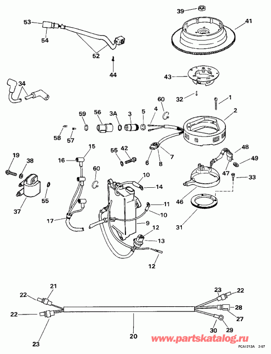 ��������� �������� ����� Evinrude BE25ARLEUR 1997  - ���� & Ac