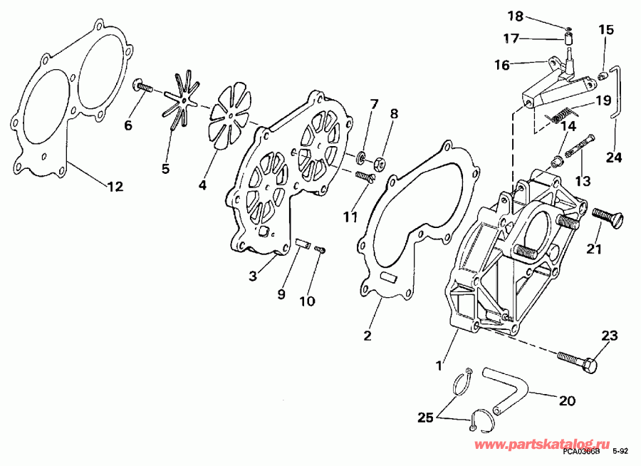 ��������� ��������� Evinrude BE25BAEUA 1997  - take Manifold