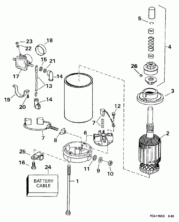 ����� Evinrude BE25ELEUB 1997  - ectric Starter & Solenoid / ectric ������� & Solenoid