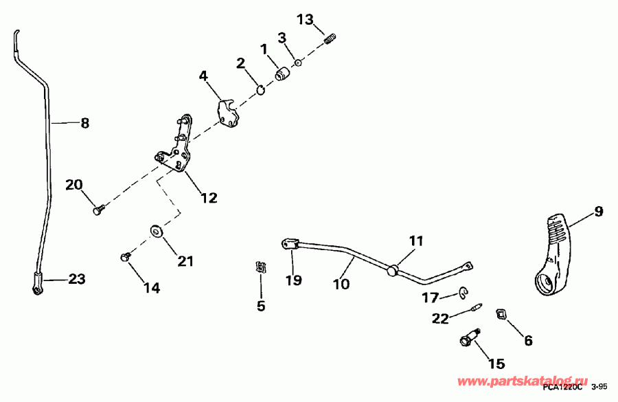 ��������� ����� EVINRUDE BE25KEUR 1997  - ift Linkage