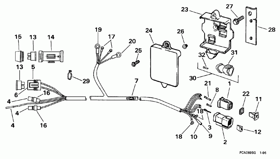 ����� ������� BE30ELEUD 1997  - tor ������ Assembly - tor Cable Assembly