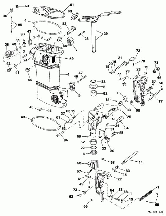 ��������� �������� ����� ������� BE35AREUC 1997  - ���������������� ��������� ������� / Power Trim & Tilt
