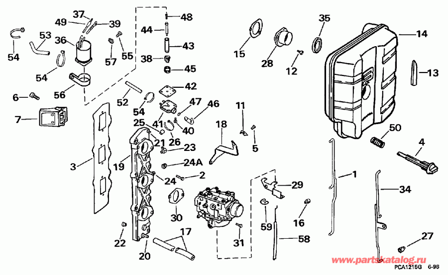��������� ����� EVINRUDE BE35KEUR 1997  - take ��������� - take Manifold