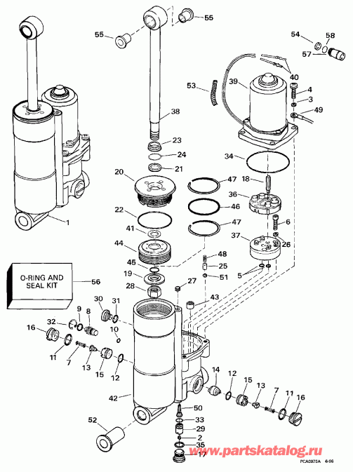 �������� ��������� ����� EVINRUDE BE35KEUR 1997  - wer Trim / tilt - wer Trim/tilt