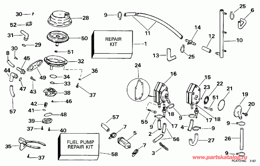 ��������� �������� ����� EVINRUDE BE35QLEUR 1997  - el System