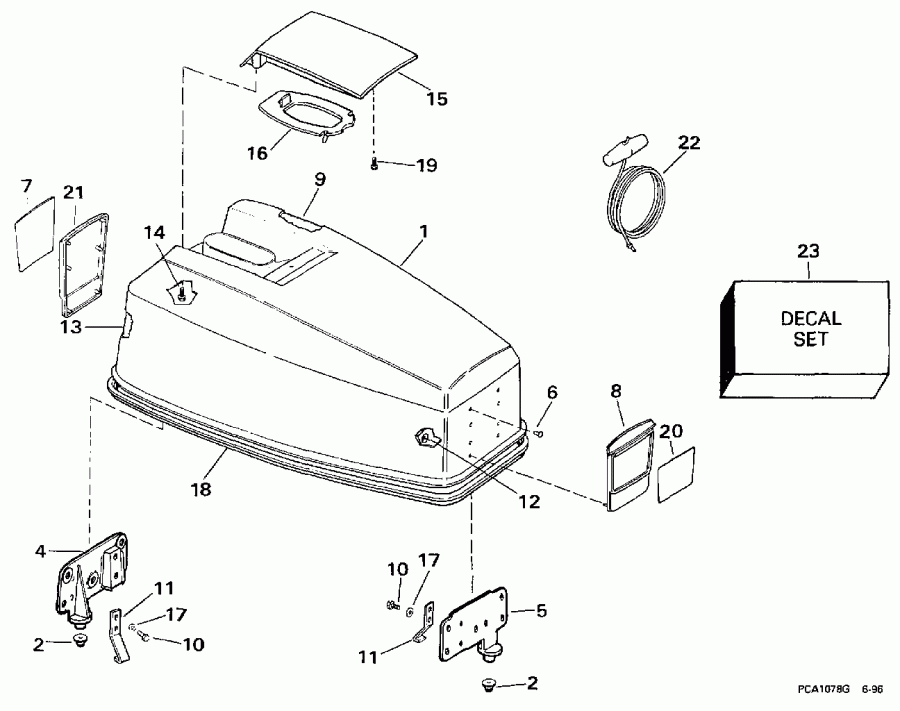 ��������� �������� ����� Evinrude BE40EEUC 1997  - Johnson - Electric Start Only