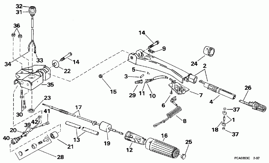 ��������� ����� ������� BE40ELEUC 1997  - ee������ & ������������� Handle / eering & Shift Handle