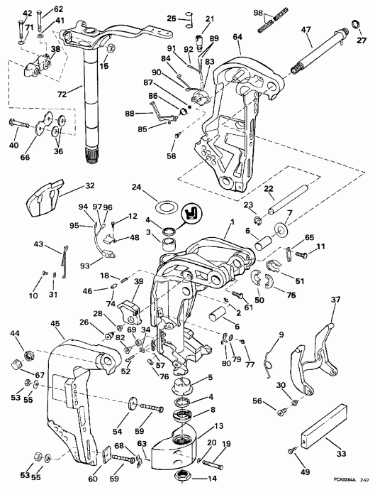 ��������� ��������� ������� BE50DTLEUR 1997  - ���������������� ��������� ������� - Power Trim & Tilt