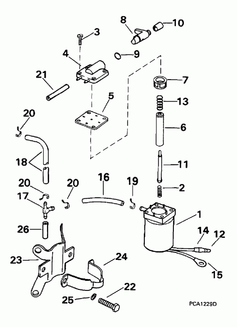 ��������� ��������� Evinrude BE8FRBEUR 1997  - ectric Primer System - ectric Primer System