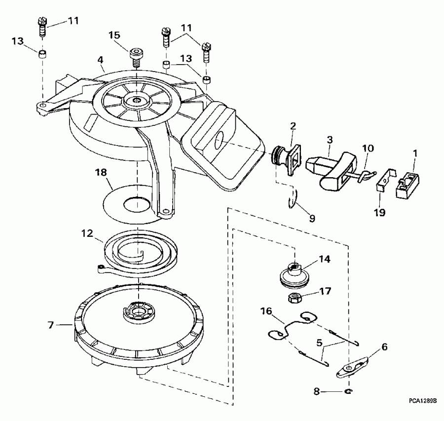��������� �������� ����� Evinrude BE8RCB 1997  - wind ������� - wind Starter