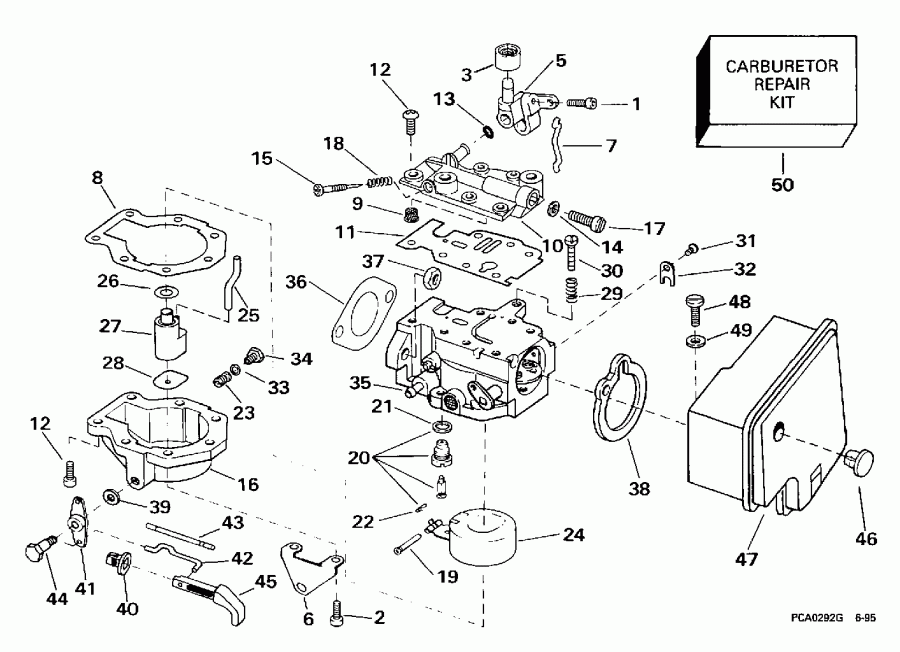 ����� EVINRUDE BE8RCLB 1997  - rburetor