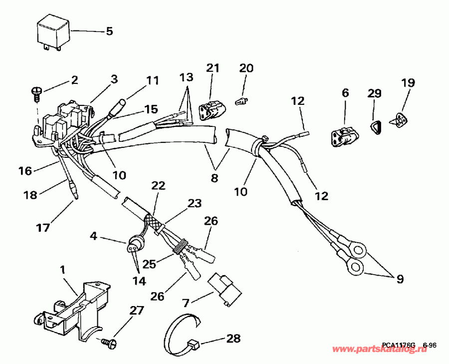��������� ����� Evinrude BE90SLEUC 1997  - wer Trim/tilt Electrical - wer Trim / tilt ���������