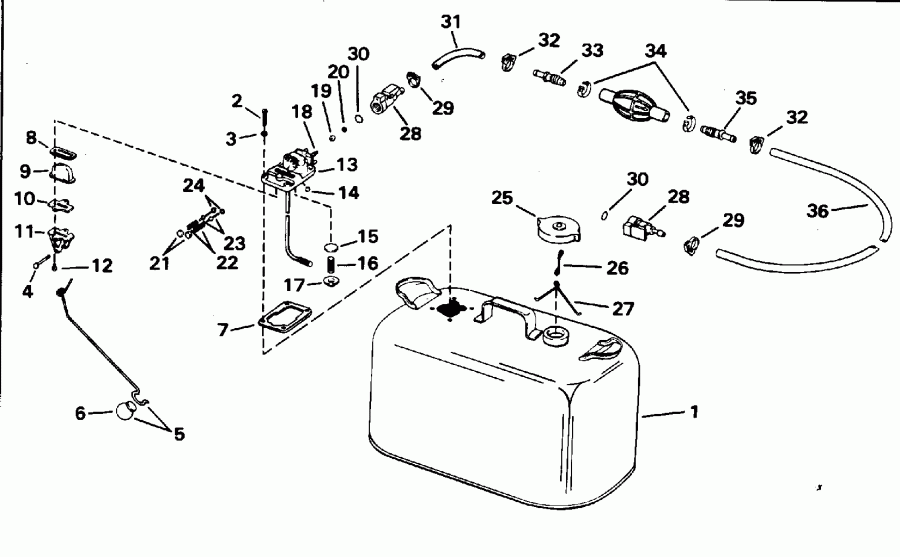 ����� Evinrude BJ40EEUC 1997  - linder & Crankcase