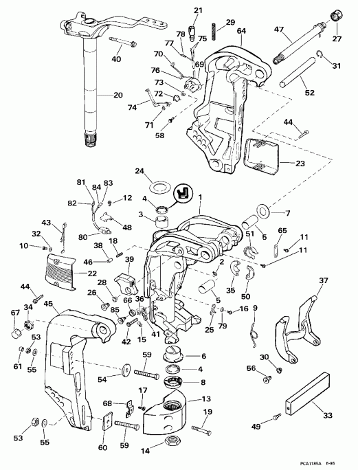 ��������� �������� ����� EVINRUDE BJ90SLEUC 1997  - dsection - dsection