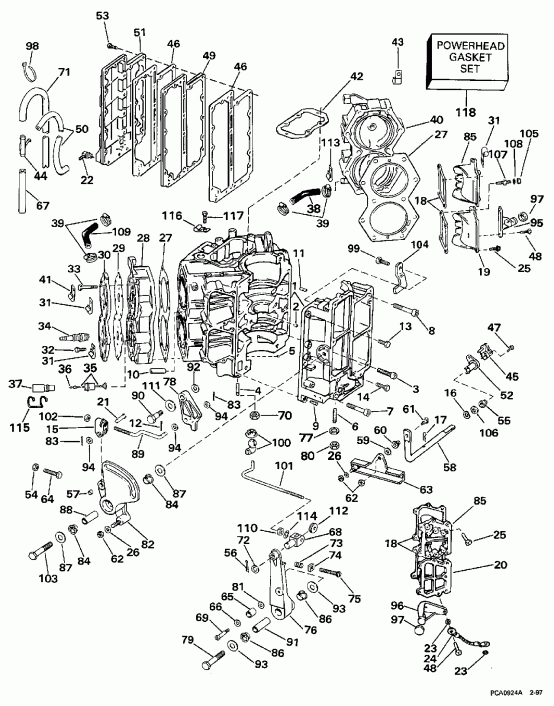  ������� E100WTLEUA 1997  - linder & Crankcase