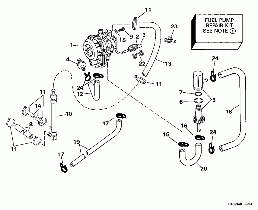 ��������� ����� Evinrude E100WTXEUA 1997  - el ����� / el Pump