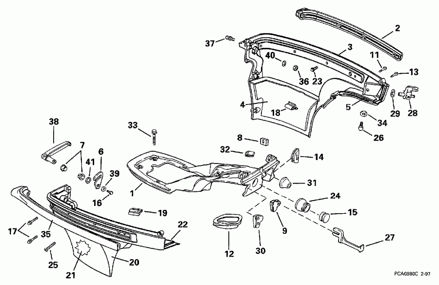 ����� EVINRUDE E10SELEUS 1997  - wer ������ ��������� (�����) / wer Engine Cover