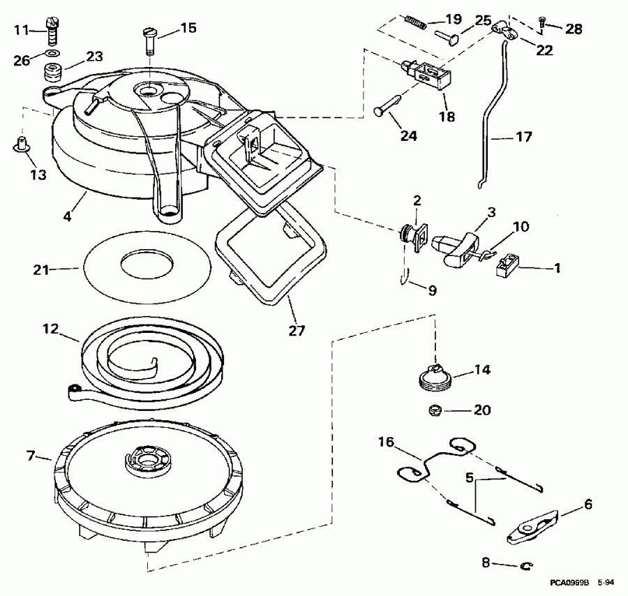 ��������� ����� EVINRUDE E10SELEUS 1997  - wind ������� / wind Starter