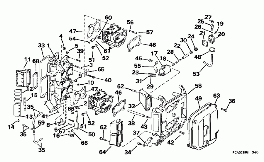 ��������� ��������� EVINRUDE E115JLEUM 1997  - take Manifold - take ���������