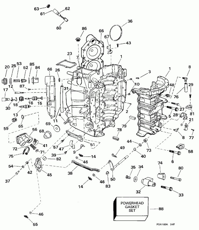 ��������� ����� EVINRUDE E115SLEUA 1997  - linder & ������ ���������