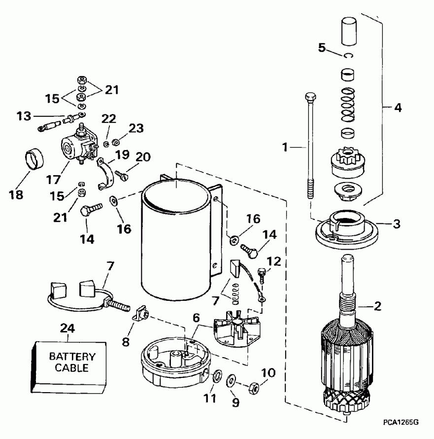 ��������� ��������� Evinrude E115TSLEUA 1997  - ectric ������� & Solenoid